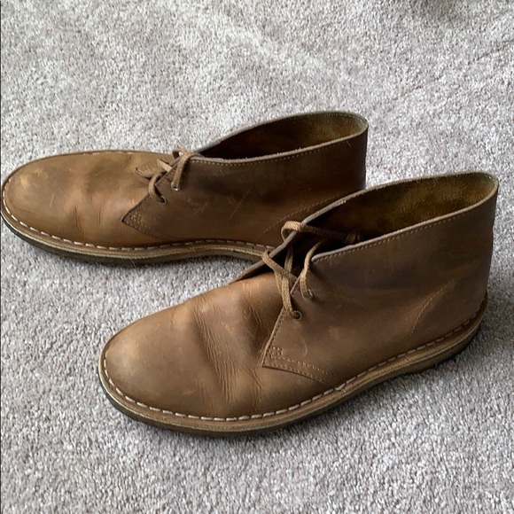 clarks desert boots light brown